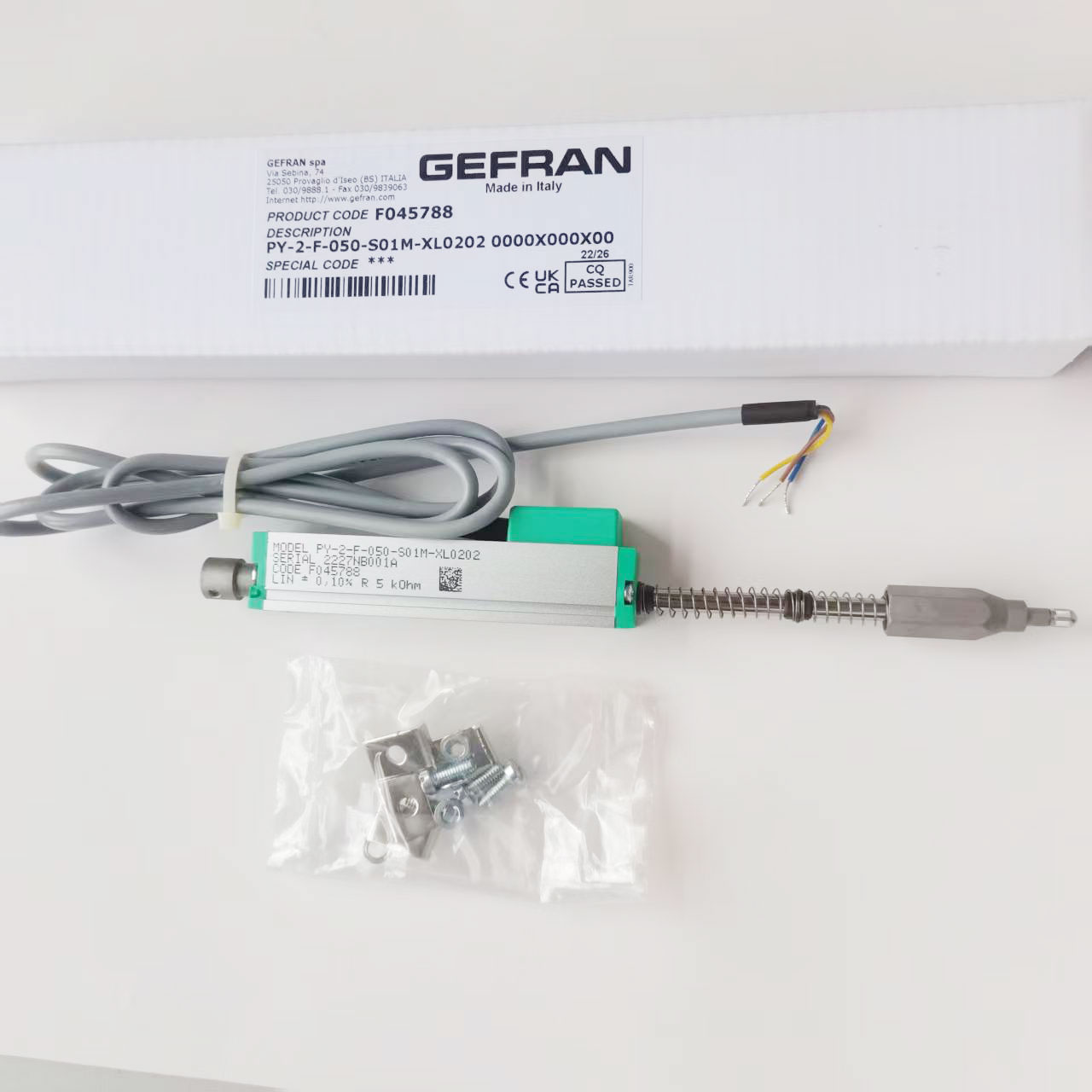 意大利杰佛伦GEFRAN位移传感器PY-2-F-050-S01M-XL0202电子尺F045788