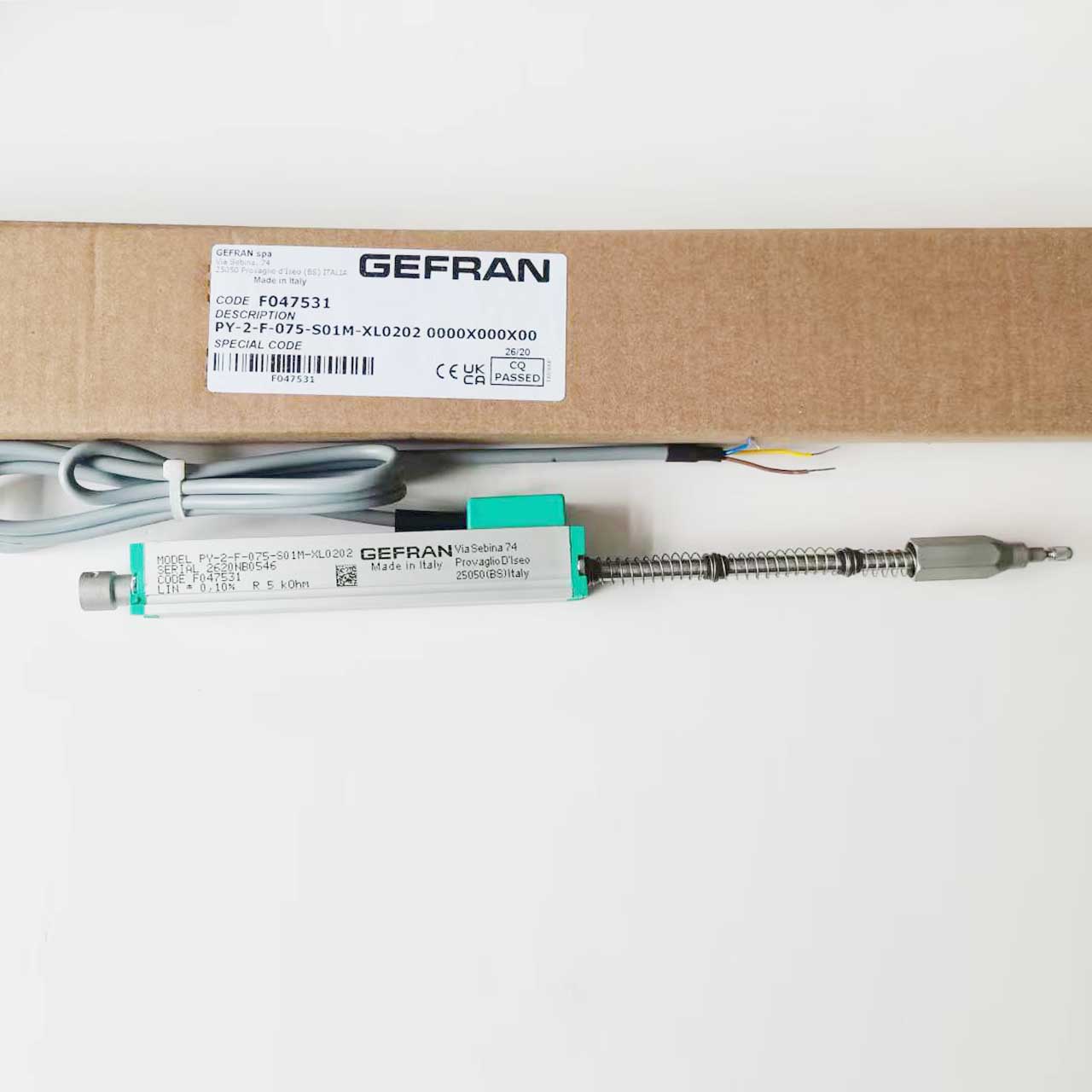 意大利杰福伦GEFRAN位移传感器PY-2-F-075-S01M-XL0202电子尺F047531