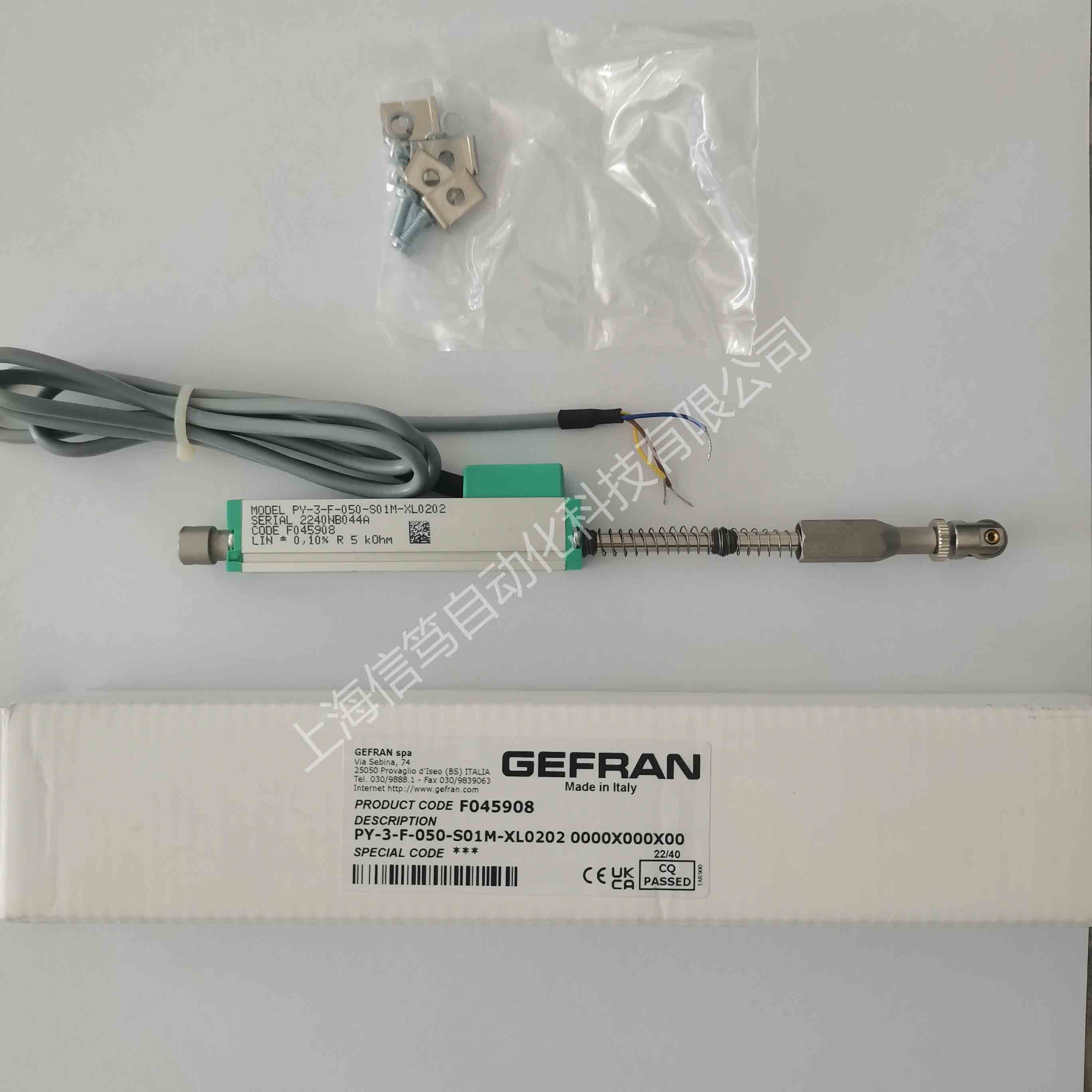 PY-3-F-050-S01M-XL0202杰佛伦电子尺PY-3-F-050-S01M杰福伦GEFRAN位移传感器PY3F-050位置尺F045908工业智能位移检测